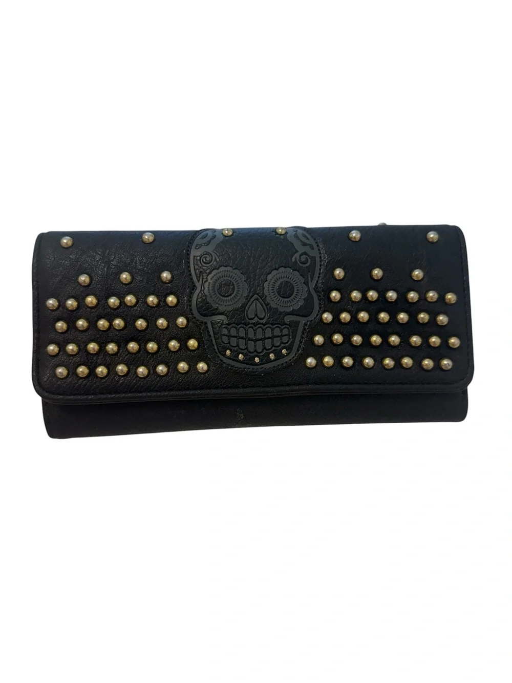Loungefly Black Studded Sugar Skull Wallet